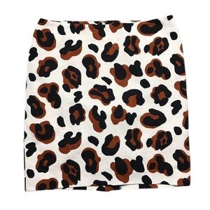 Talbots 12 leopard print skirt